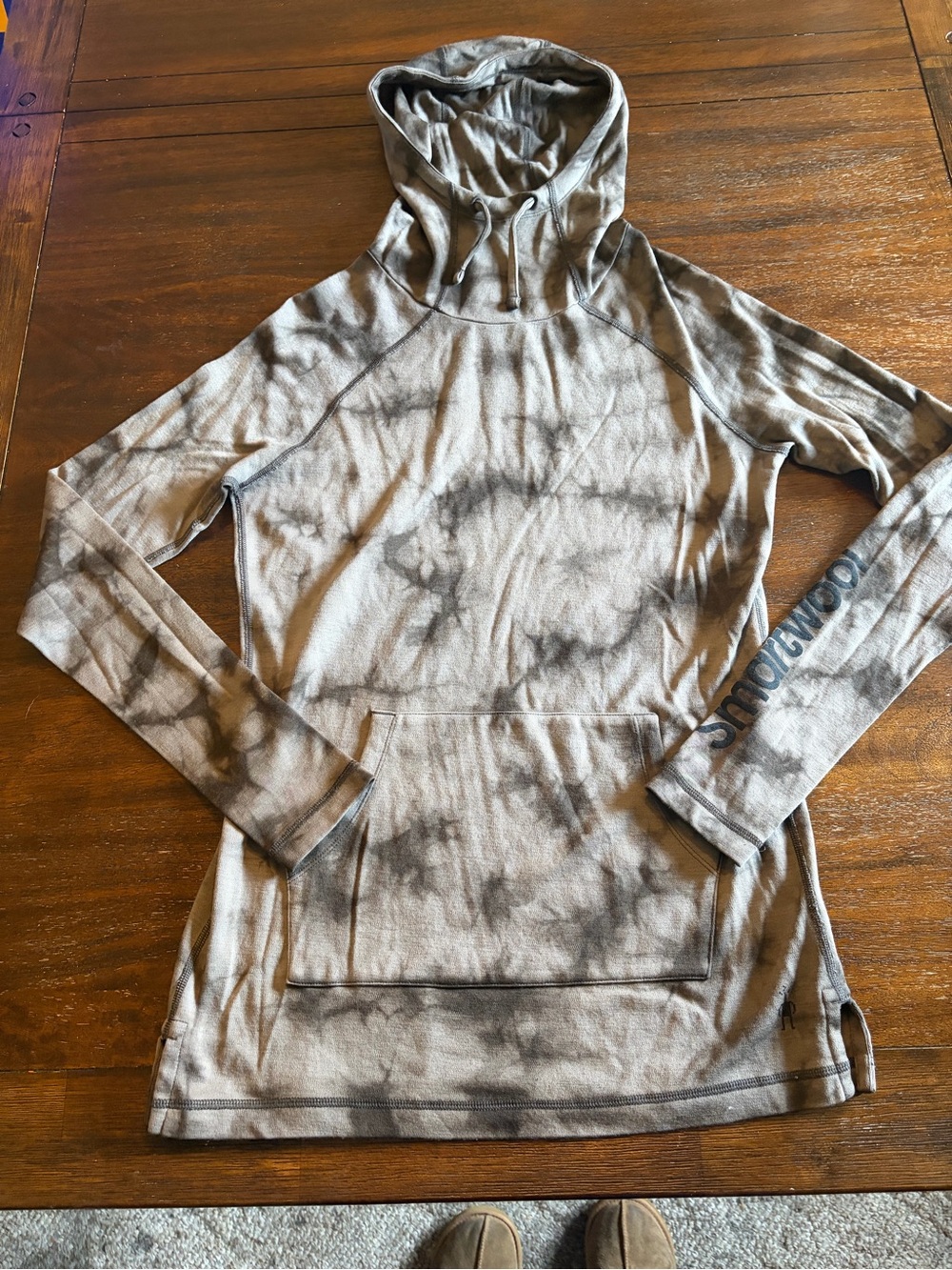 Smartwool Merino Wool Hoodie Women’s Tie Dye Plant Based Dye Pullover